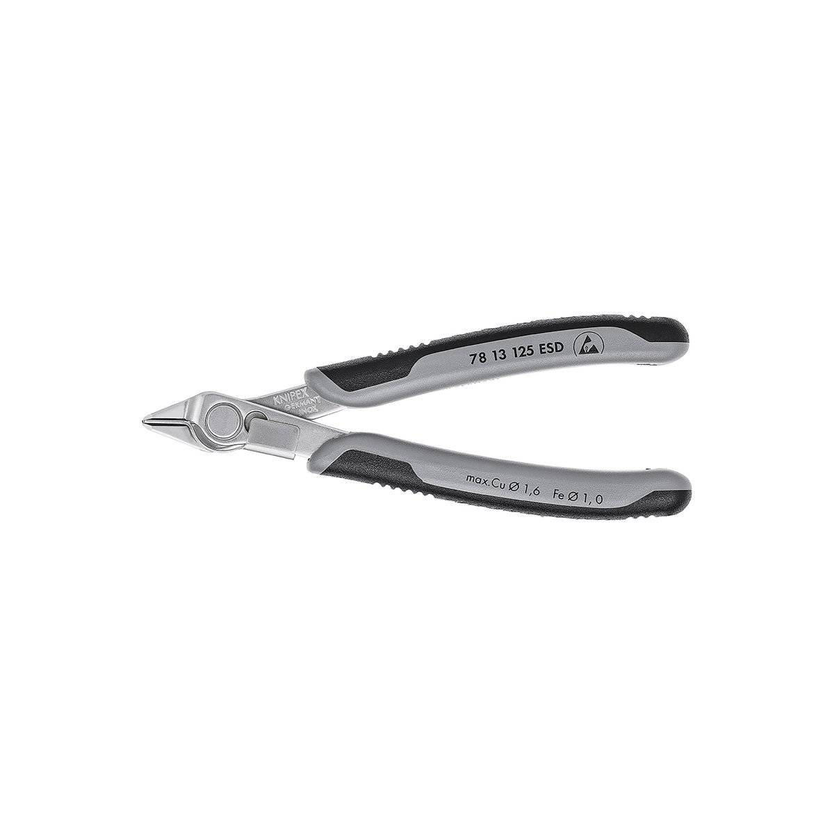 Electronic Super Knips® Бокорезы прецизионные ESD, зажим для проволоки, нерж., 125 мм, 2-комп антистатические ручки