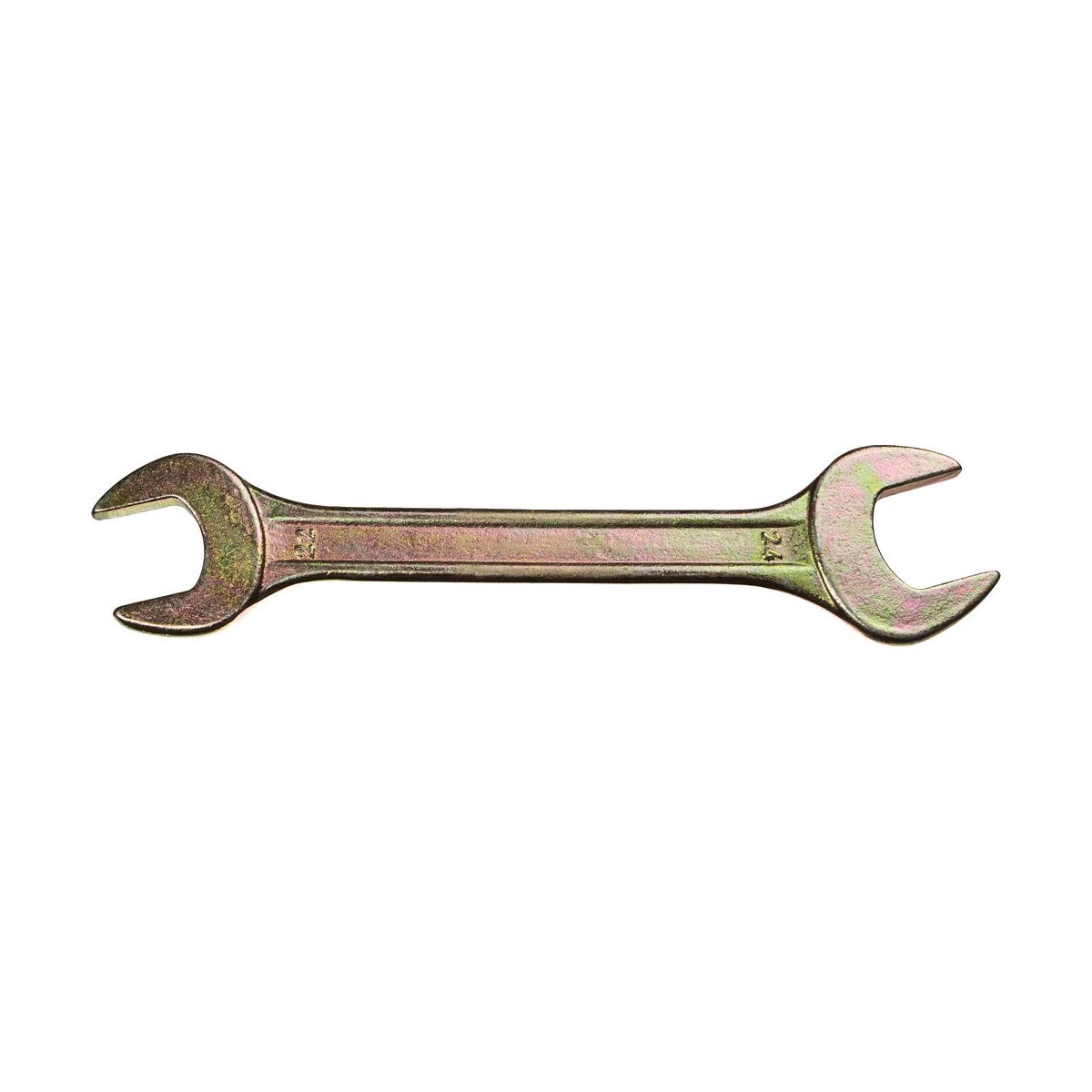 DEXX 22х24 мм, оцинкованный, гаечный ключ рожковый 27018-22-24