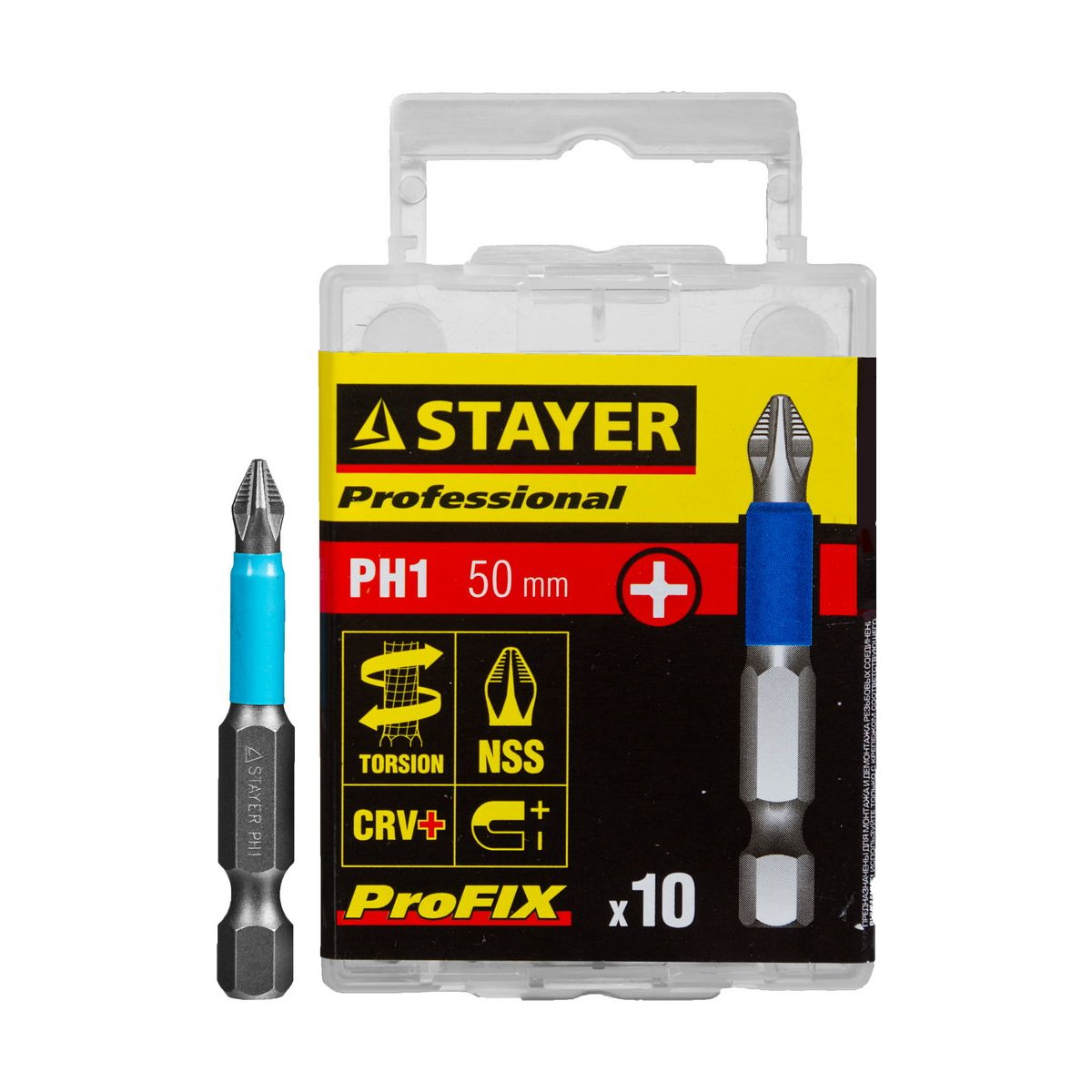 STAYER PH1, 50 мм, 2 шт., биты ProFix Phillips 26203-1-50-10_z01