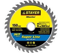 STAYER ⌀ 150 x 20 мм, 36T, диск пильный по дереву 3682-150-20-36