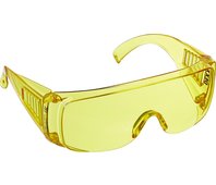 DEXX желтые, открытые, материал дужки поликарбонат, очки защитные 11051
