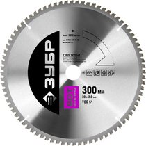 ЗУБР ⌀ 300 х 30 мм, 80T, диск пильный по алюминию, пластику 36853-300-30-80 Профессионал