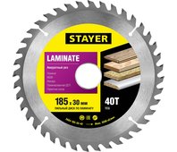 STAYER ⌀ 185 x 30 мм, 40Т, диск пильный для ламината "Laminate line" 3684-185-30-40