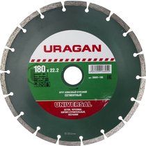 URAGAN ⌀ 180х22.2 мм, алмазный, сегментный, круг отрезной для УШМ 36691-180
