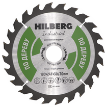Hilberg Диск пильный Hilberg Industrial Дерево 190*30/20*24Т HW190