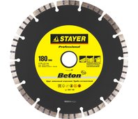 STAYER 180 мм, по высокопрочному бетону, алмазный диск отрезной BETON 3667-180