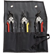 DSET15 Hабор ножниц по металлу, маленьких и манёвренных, в сумке-скрутке, 3 пр., 1x D15A, 1x D15S, 1x D15AL