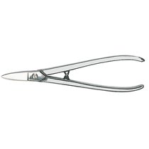 D72-1 Ножницы ювелирные, прямые лезвия, 175 мм, открытые ручки, Ni, для тонколистового металла