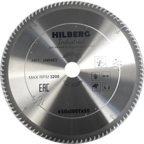 Hilberg Диск пильный Hilberg Industrial Дерево 450*50*100Т HW453