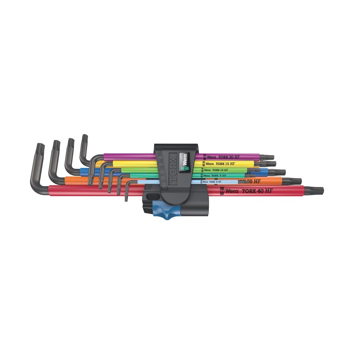 967/9 SXL TORX® Multicolour HF 1 Набор Г-образных ключей, с фиксацией, удлиненные, 9 пр., TX 8/9/10/15/20/25/27/30/40