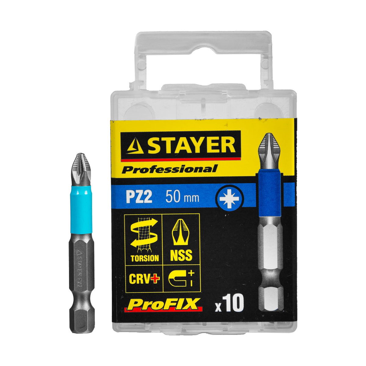 STAYER PZ2, 50 мм, 10 шт., биты ProFix Pozidriv 26223-2-50-10_z01